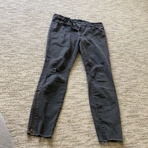 MOTHER dark grey skinny jeans